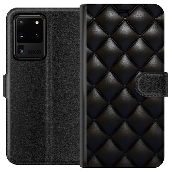 Samsung Galaxy S20 Ultra Plånboksfodral Läder Svart
