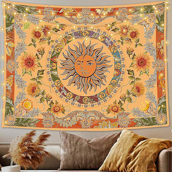 Vintage Bohemian Tapestry Väggbonad 50\" X 60\"