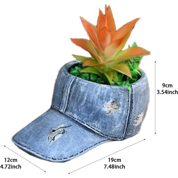 Cowboy Blomsterpotter | Sukkulente Blomsterpottepynt, Kreative Sukkulente Blomsterpottepynt, Morsomme Bukse Bonsai Pot Resin Blomsterpotte for Hatt