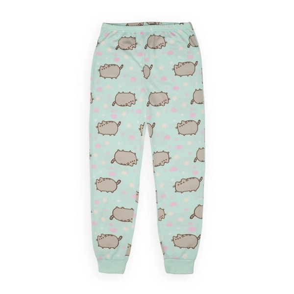 Pusheen Flickor Meow Scatter Pyjamas med Korta Ärmar, 9-10 år Grön 9-10 år