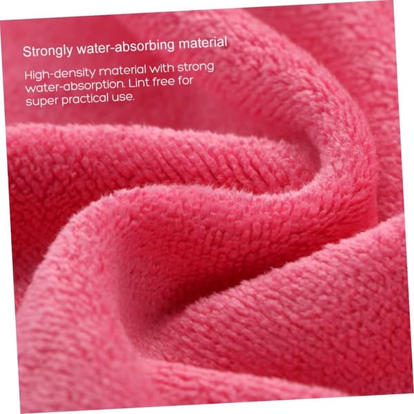 Mikrofiber Hårhåndklæder, Sæt Med 2, Super Absorberende Hurtigtørrende Med Drejeknaplukning Til Langt Og Tykt Hår, Pink/Lilla
