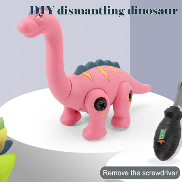 Dinosauruksen lelu Dino-lelu poranterällä DIY-opetuslelu työkaluilla lapsille