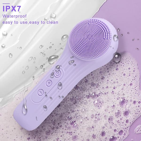 Silikone Ansigtskrubber Exfoliator, Silikone Ansigtsbørste til Mænd & Kvinder Lilla Purple