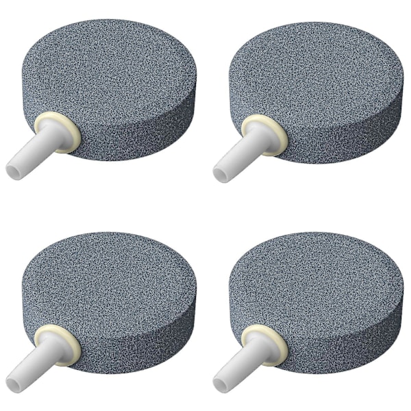 Akvarium 4 cm luftestein skive boble diffusor utgivelsesverktøy for luft pumper fiske tanker bøtter små dammer og dwc reservoarer, 4 pakke