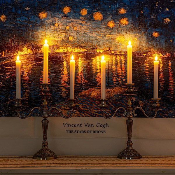 Genuine Wax Flameless LED Candles with Timer, Dripless Battery Candles