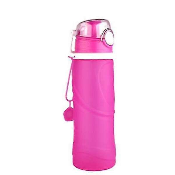 Hopfällbar vattenflaska för utomhusbruk, hopfällbar vattenkopp, stor kapacitet, fuchsia[YJD]
