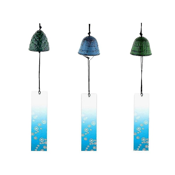 3 Stykker Japansk Furin Vindklokke Nambu Støbejern Iwachu Klokke Sæt