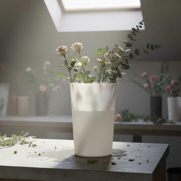 Hög blomsterhink med inbyggd dränering i japansk estetik [YJD]