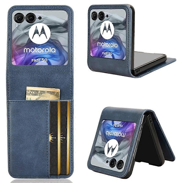 Til Motorola Razr 50 5G Wallet Case Stødsikkert Læder Telefon Cover[HK] Multicolor Style E