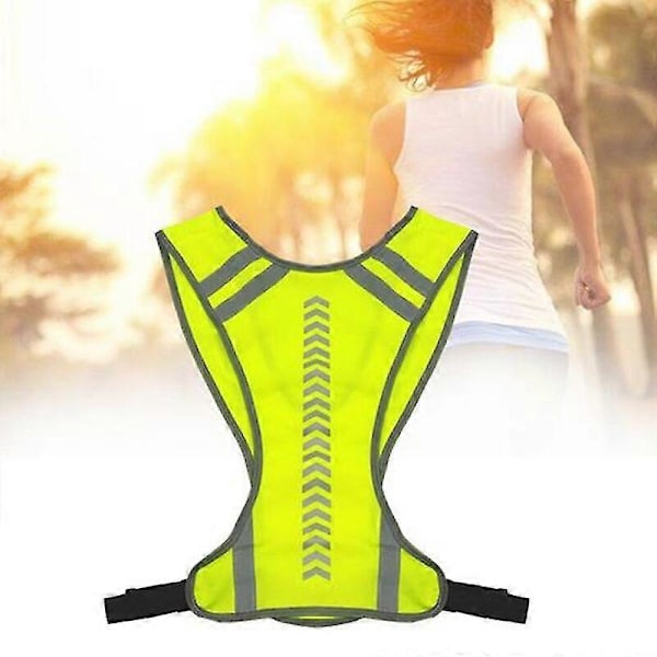Refleksvest for gåing om natten, refleksvest for løping, refleksvestutstyr for kvinner og menn sikkerhet[HK] Yellow