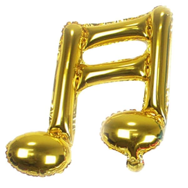 Musiknode Mylar Ballon til Festdekoration Guldfolieballon[YJD]