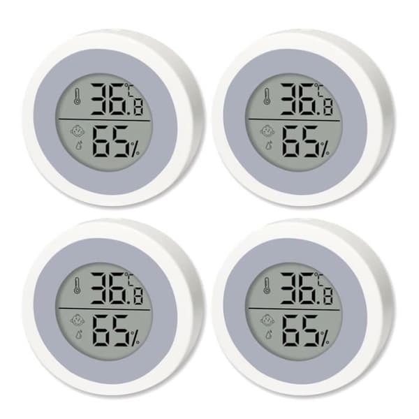 Inomhustermometer - Mini - Med digital högprecisionssensor - Plast - Vit