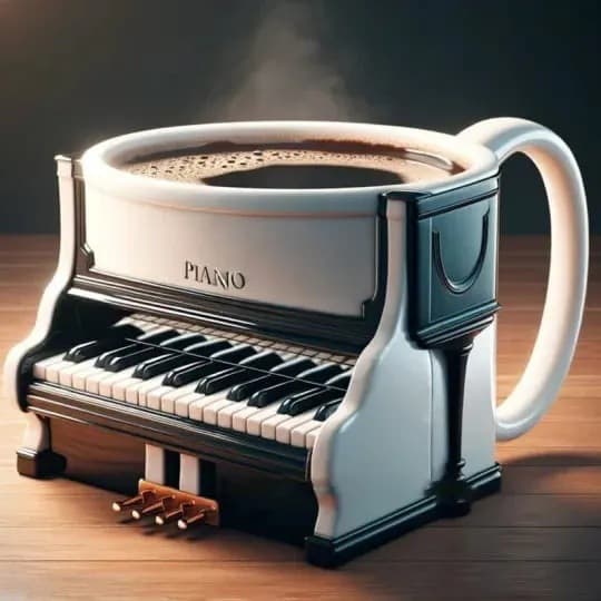 Kreative Hjertekopper Musikinstrumentformet Kaffekop[YJD]