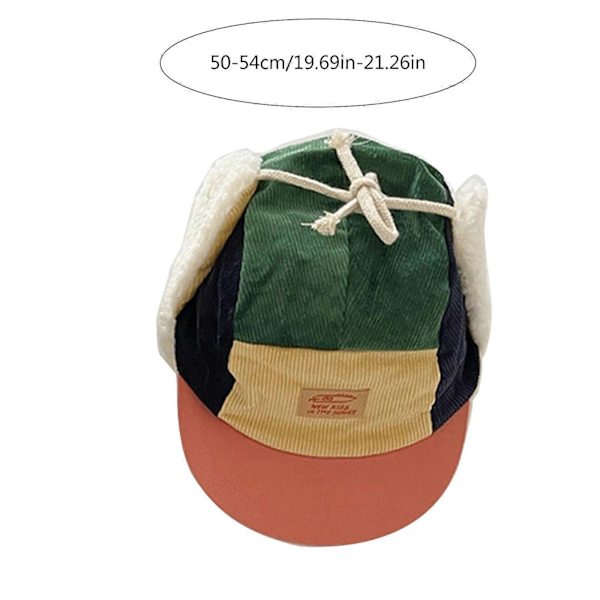 Trendy Vinterhue til Børn med Blødt For Varm & Trendy Fløjls Baseball Kasket Patchwork Hue til Børn til Vintergave Gul[YJD] Light Green