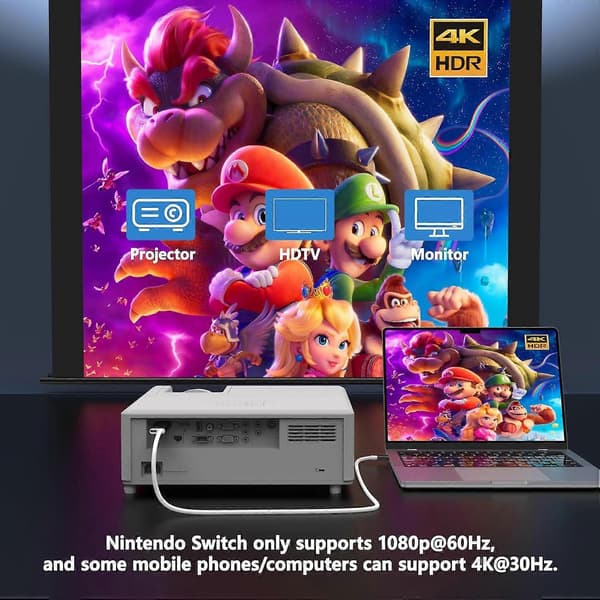 Nintendo Switch OLED USB C till HDMI-kabel 3 i 1 100W PD 4K TV PC Laptop[YJD]