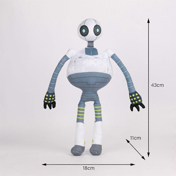 The Wild Robot Plussj 11\" Roz Plushies Leke for Fans Gave Myk Utstoppa Dyre Pute for Hjem Barnas Soverom Innredning Bursdagsgave_v (YJD) 43cm