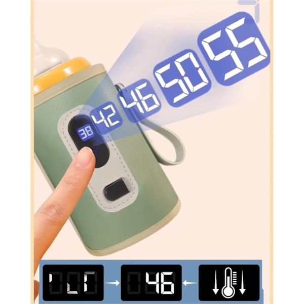 Flaskevarmer med digitalt display