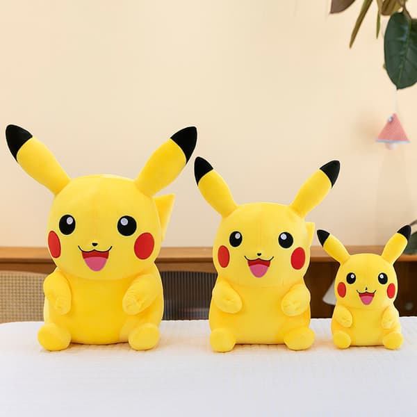 Pikachu plysjleketøy, Squirtle, Charmander, søt dukke, Bulbasaur. (DB) Pikachu 45 cm