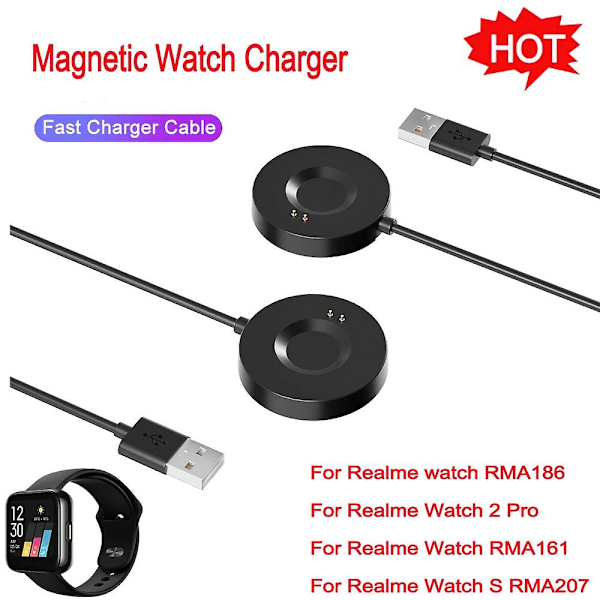 Magnetisk Ur-Opladningskabel Til Realme Watch/s Pro/watch 2 Pro/realme Watch S Smartwatch  (YJD) Realme Watch RMA161