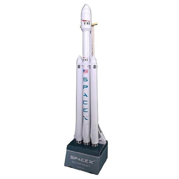 Spacex Falcon Heavy-duty Raket 3D Pappersmodell [YJD] White 1 Pc