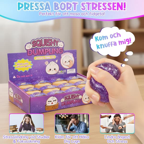 Squishy Squeeze Dumplings 12 stk. dampbare leker for barn [YJD]