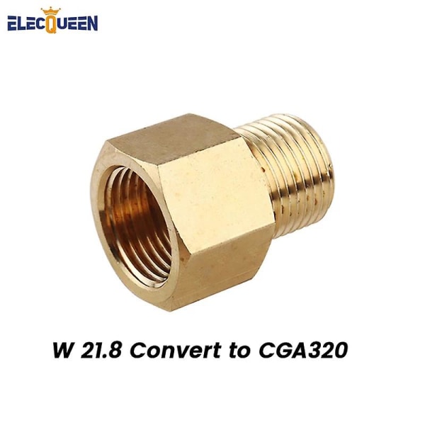 CO2-gängadapter W21.8 till CGA320, adapter för CO2-tankflaskor (YJD)