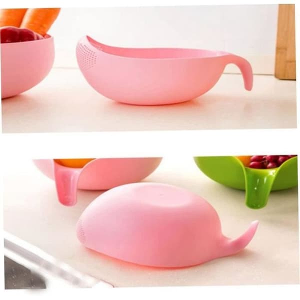 2 stk rosa plast risvask sil risvasker sil multifunksjonell avløpskurv vasker sil [YJD][YJD]