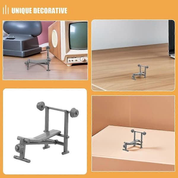 Gymutrustning för dockskåp för DIY-miniatyrträningsset med skivstångsleksaker[YJD]