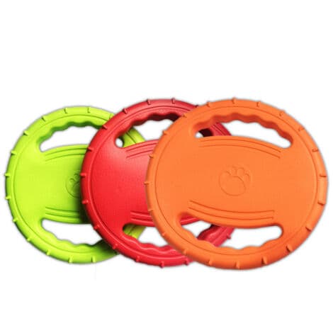 Flydende frisbee af hårdt gummi til hunde, 20 cm diameter (grøn)