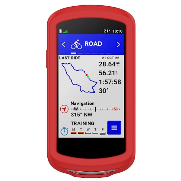 Garmin Edge 1040 Reptålig Mjuk Silikonfodral Cykeldator Skyddande Skal (YJD) Red Style A