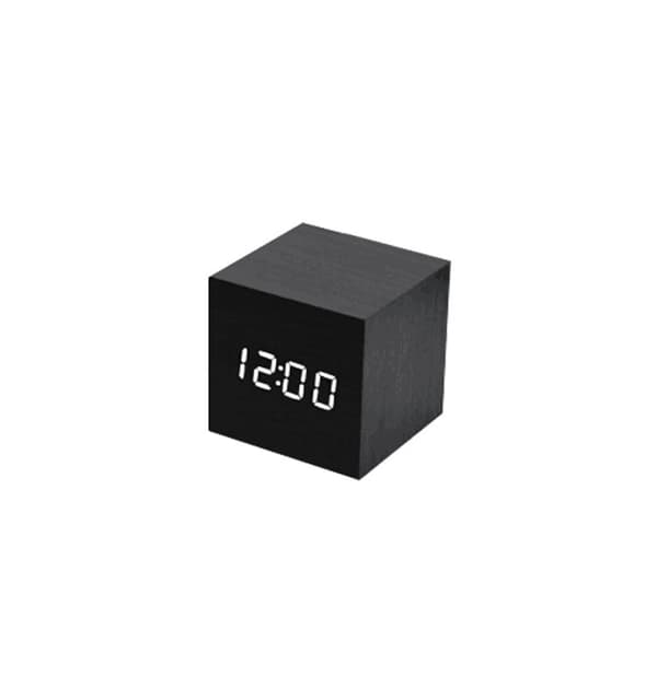 Jinke Cube LED Click Clock Vækkeur med lydaktivering (tid og temperatur) [YJD]