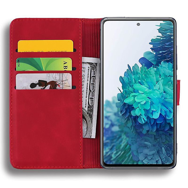 Wallet Case til Samsung Galaxy S20 FE Premium PU Læder Flip Cover Mandala[HK] Red