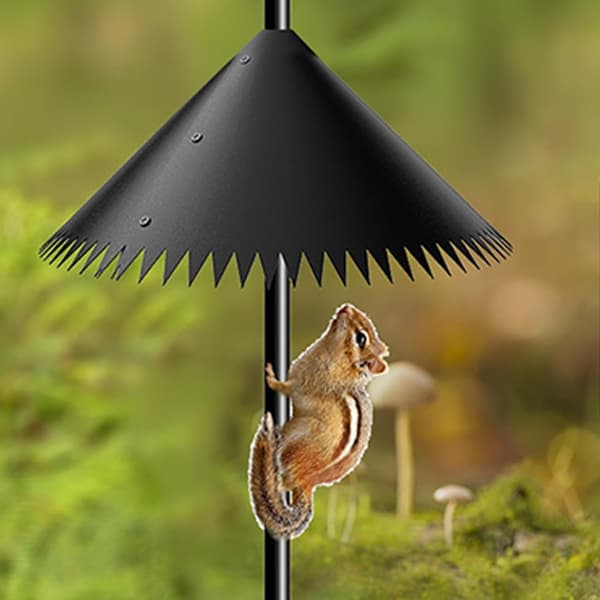 Ekornavskrekkingsanordning for fuglehus med roterende utvendig panel (45 cm) (JYD)