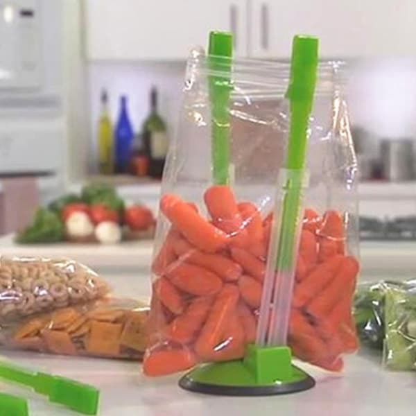 Justerbar Sklisikker Ziplock Pose Oppbevaringspose Klips Håndfri Sandwichposeholder [YJD] Random 1pc