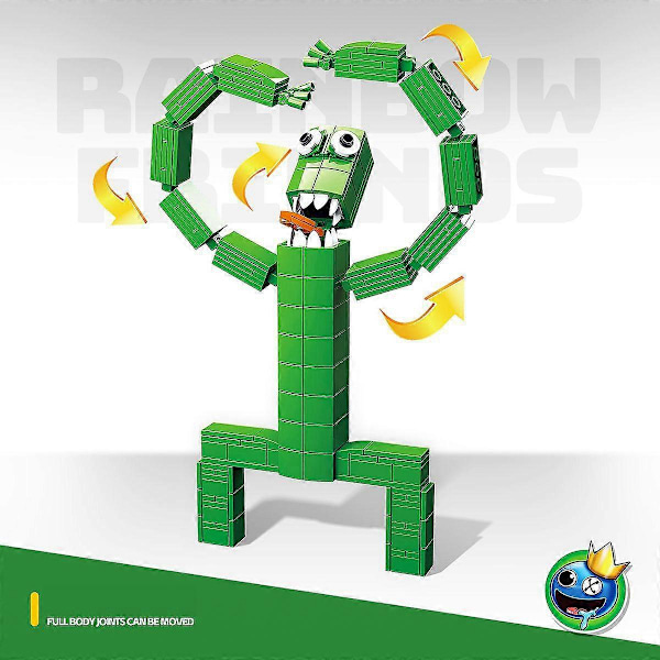 Rainbow Friends Rakennuspalikat Lelu Rainbow Friends Hahmot Rakennuspalikat Lelu Lapsille 7-14 Vuotta [HK] Green