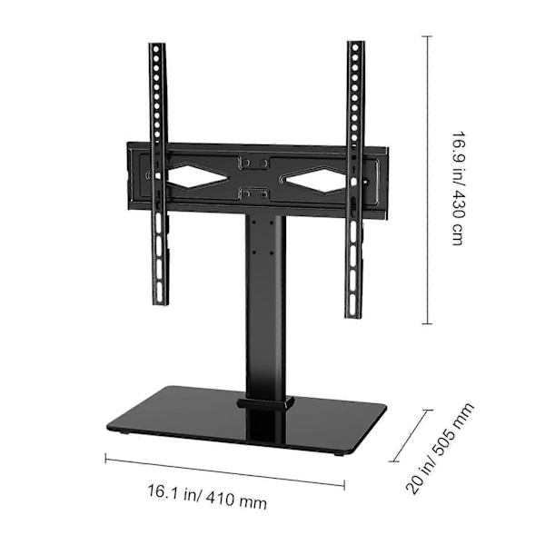 Universellt TV-stativfäste för 32\" - 55\" TV-apparater Justerbar höjd TV-stativbas Glas[YJD]
