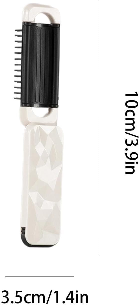 Sammenfoldelig hårbørste - Bærbar hårkam ¦ Håndtaske hårbørste med bløde børster, damebørste med foldbart design, plejeværktøj til udfiltring Br[YJD]