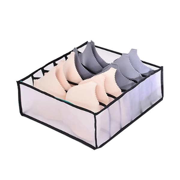 Underkläder BH Organizer Förvaringslåda Lådorganisatörer Avdelare Lådor[YJD] Black 6 grids
