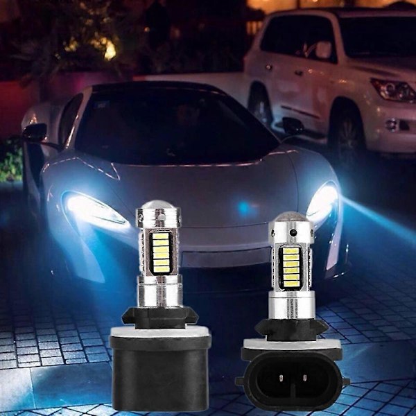 1 Par 881/880 billampa H27 Glödlampa Superljus 6500k LED Auto Kördimljus Glödlampa DRL Lampa 12V 550LM H3/H1/881/880 Dimljus[YJD] H27-880
