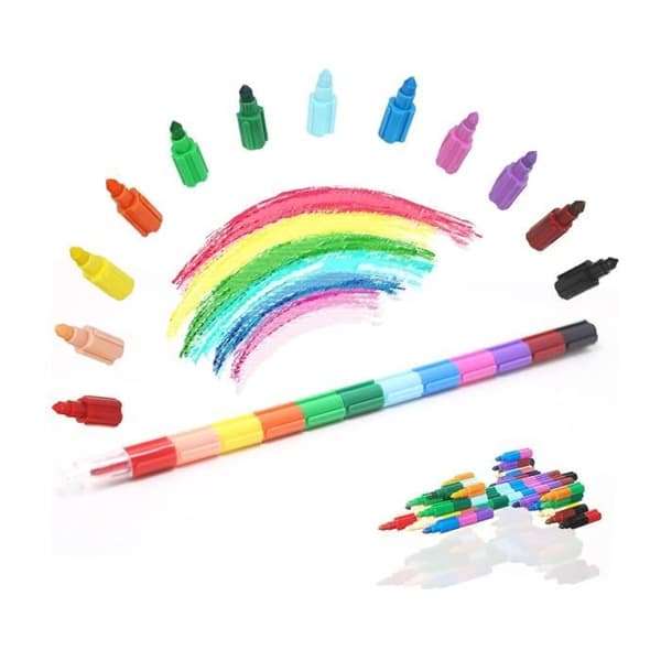 Fargeblyanter - Flerfarget - 15 deler - Stablebare - For barn - Bursdagsgave Multicolor
