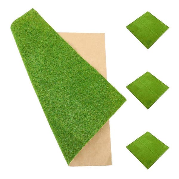 Miniature Landskabstegl 4x4cm Brun Græs til Modelbygning 25 Styk Pakke[YJD]