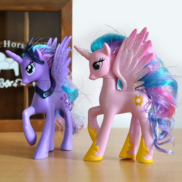 1 st My Little Pony Månprinsessa Actionfigur PVC Docka Barnleksakssamling_v (YJD) 3