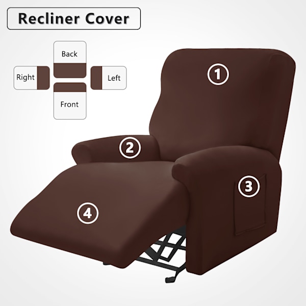 Polyester Vaskbar Strækbar Recliner Sofa Betræk Mærke Oprindelse Kina Hjemmeindretning Vare Type Sofa Film Coffee