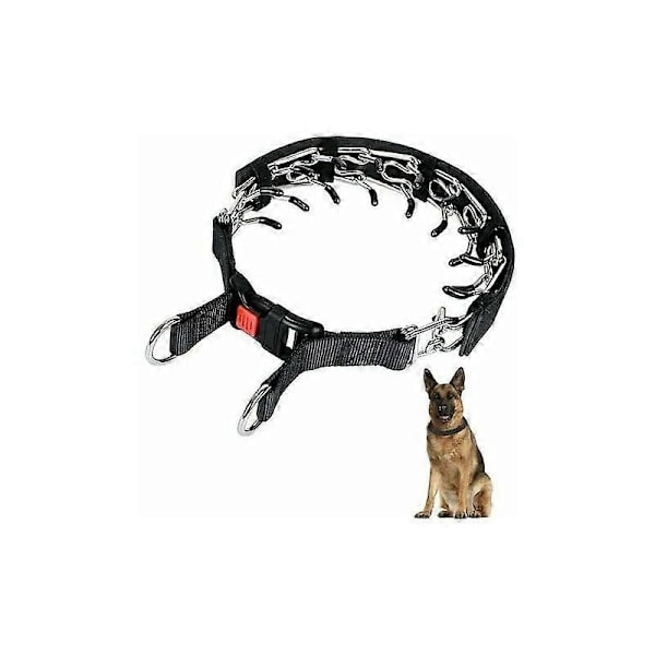 Hund-Pigg-Träningshalsband, Hund-Stryphalsband med Snäppspänne, Inget Drag-Hundhalsband för Hundar av Medelstora och Stora Raser (4,0 mm, [YJD]