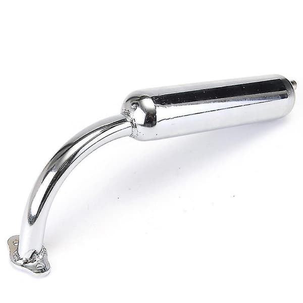 Krom Udstødningsrør Lyddæmper 2-takts Motoriseret Cykel 49cc 60cc 66cc 80cc [YJD] Silver 1 PC