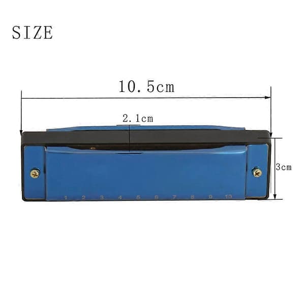 Munspel för nybörjare Blues Harp 10 hål munspel för barn 2 st [YJD]