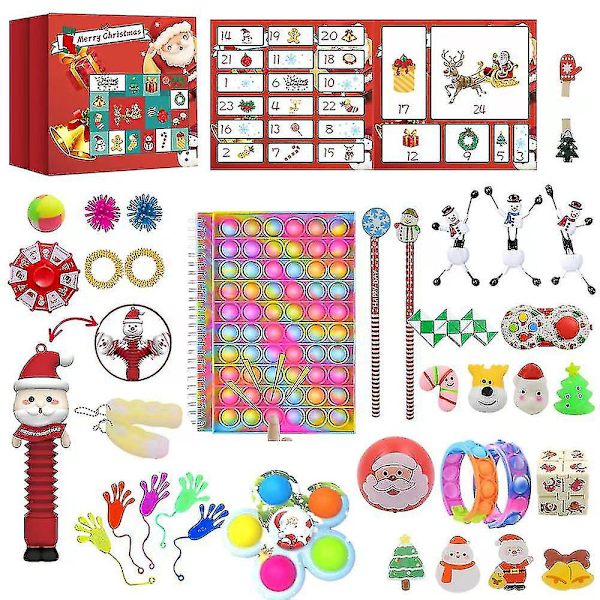 Julekalender Blind Box Sæt Stressaflastning Julekalender Blind Box Gave Legetøj Stil 20  (YJD)