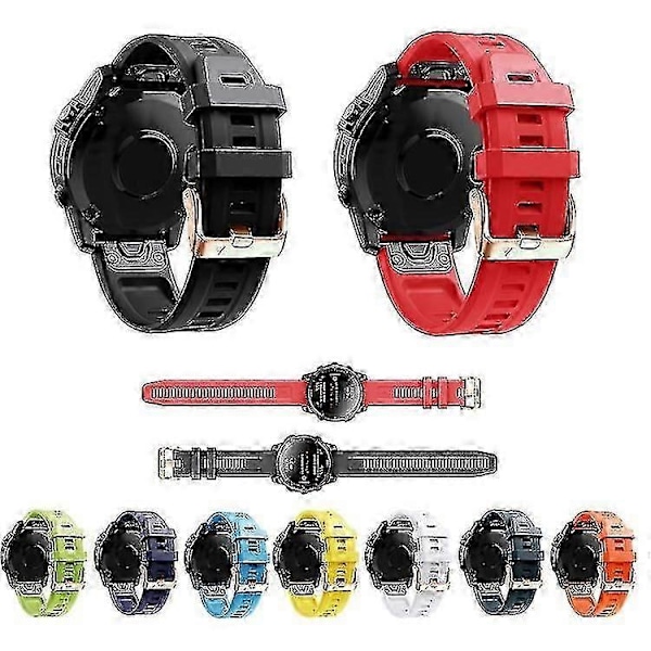 Garmin Fenix 6s Pro 20mm ruusukultainen solki silikoni kellon ranneke Lucky_B[HK] Orange