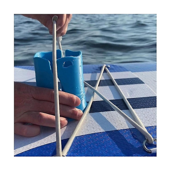 2 stk. Paddleboard Drikkeholder, Kajak Drikkeholder, SUP Paddleboard Kopholder, Reb Fastgjort Drikkeholder (YJD) Blue