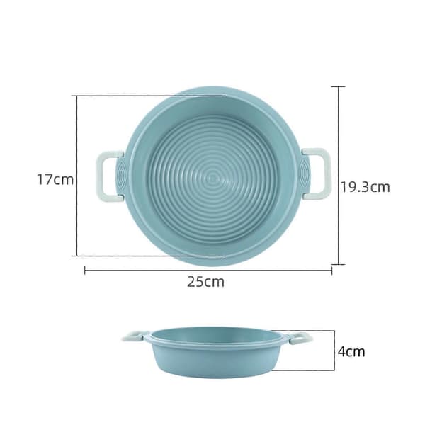 VALSEEL Bageartikler Rund Silikone Kage DIY Bageudstyr Husholdningsfrituregryde Bageform [YJD] Blue